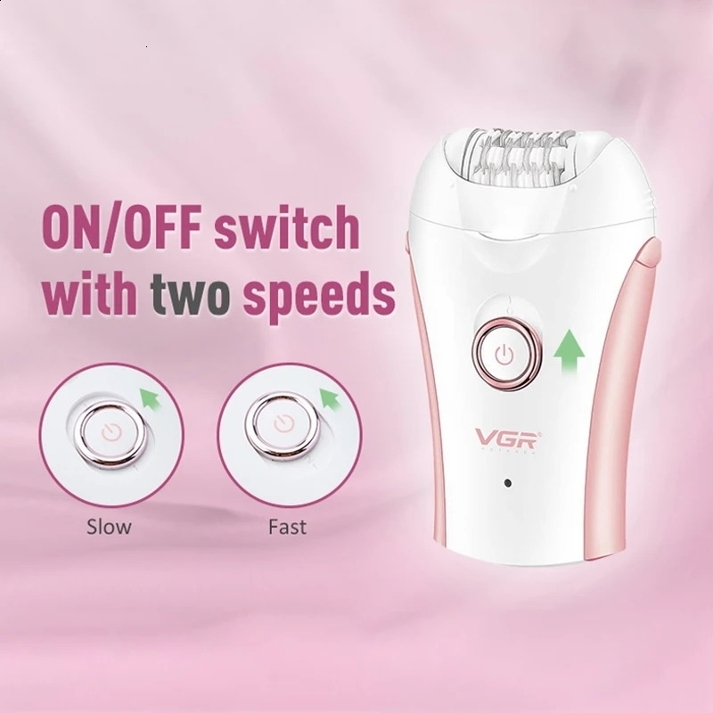 VGR705 Women Epilator Electric Female Face Hair Removal Lady Shaver Bikini Trimmer Body Depilatory Leg Rechargeable Depilation y240202