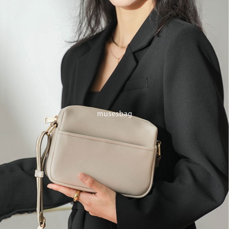 Trendy Women's Fashion Bag Temperament Solid Color PU Multi functional Crossbody Bag Large Capacity Lightweight One Shoulder Small Square Bag