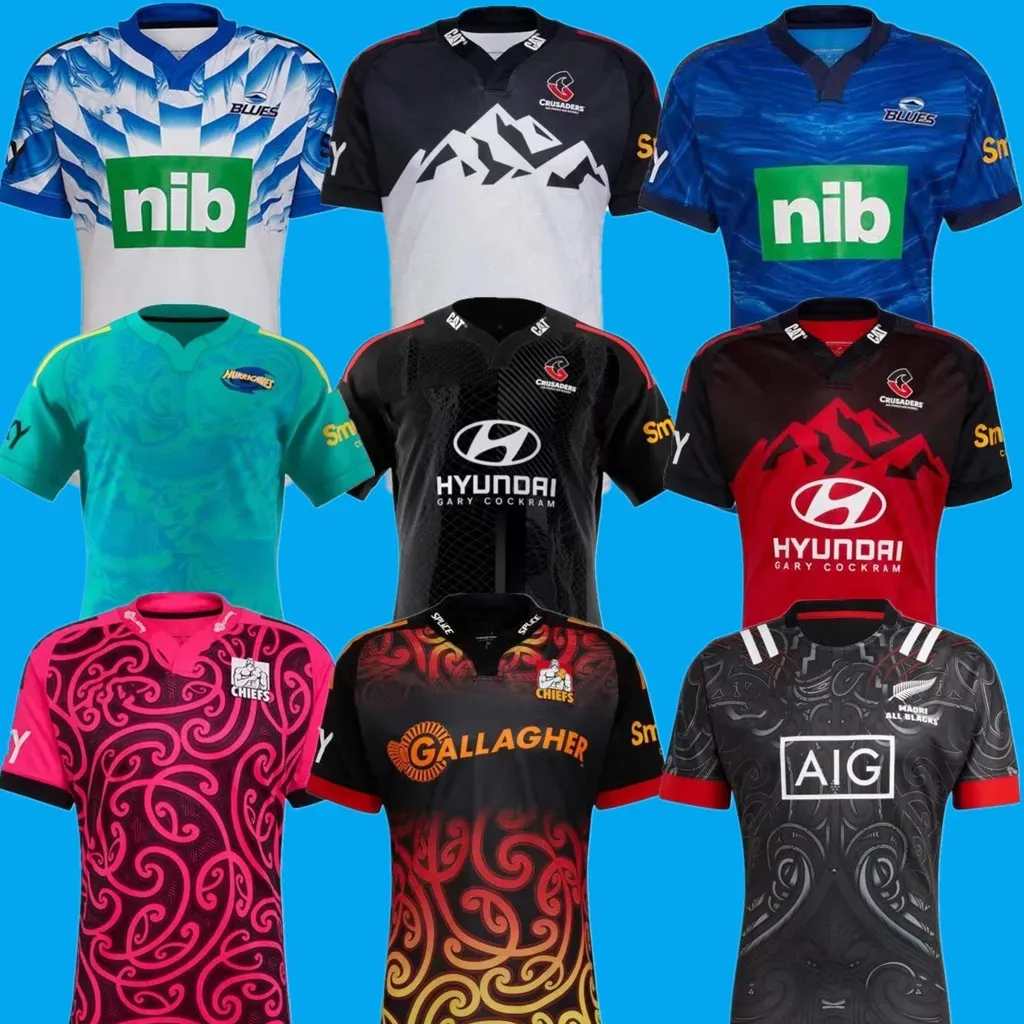 2022 2023 NEW Hurricane Highlander Blues crusader RUGBY JERSEYS ZEALAND 21 22 23 Mens Super Moana Jersey home Game Australia Men Women