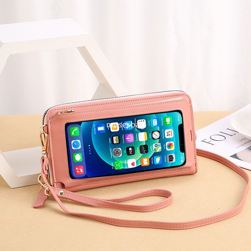 Designer Women's High Quality Elegant and Fashionable Long Wallet Simple and Multi functional Touchscreen Wrist Phone Zero Wallet Korean Portable