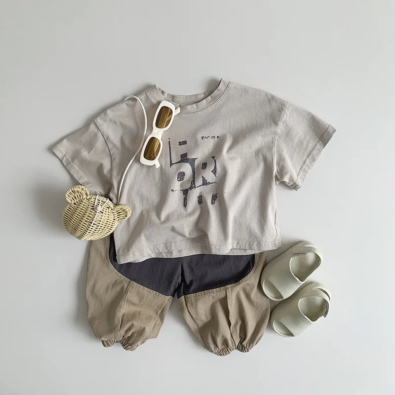 T-shirts Summer Costume Children Print Short Sleeve T-shirt Cotton Baby Girl Casual Tees Toddler Boy Loose Tshirt Kids Cotton Tops 240617Y2501199VAK