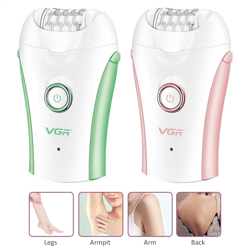 VGR705 Women Epilator Electric Female Face Hair Removal Lady Shaver Bikini Trimmer Body Depilatory Leg Rechargeable Depilation y240202