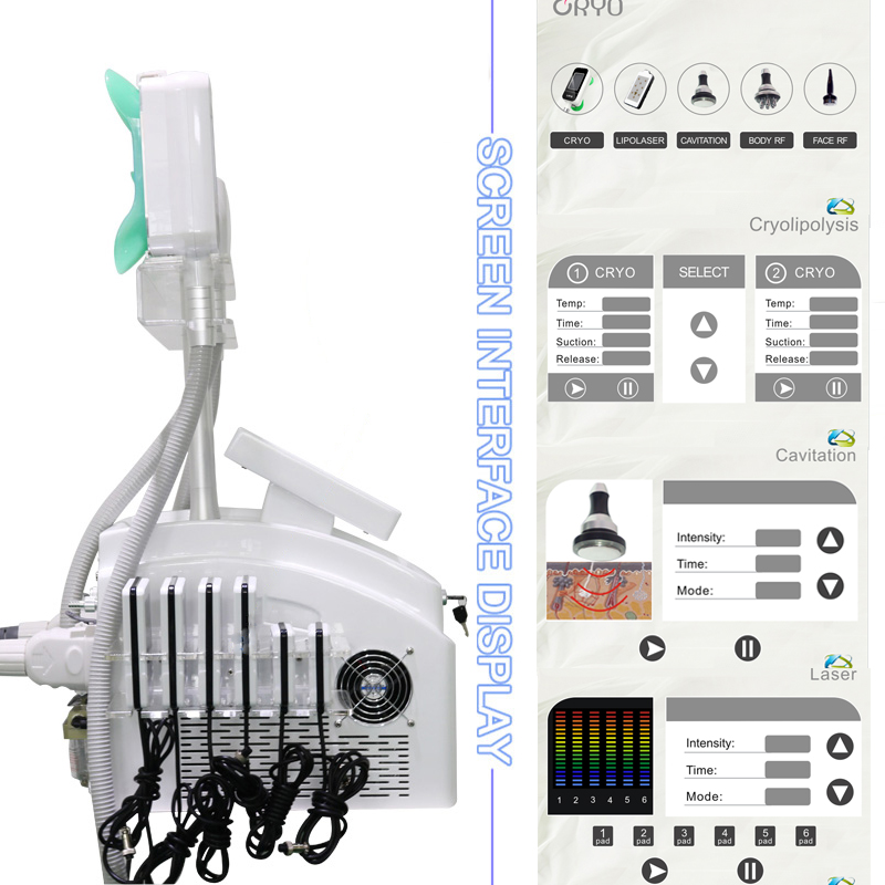 Cryolipolysis fat free machine ultra cavitation body rf lipolysis slim diode laser cellulite reduce 360 cryo facial machines 7 in 1