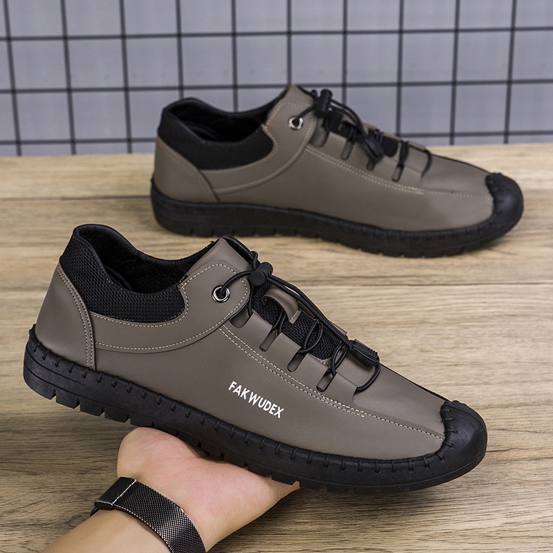 Breathable bean for men driving Korean fashion youth student shoes