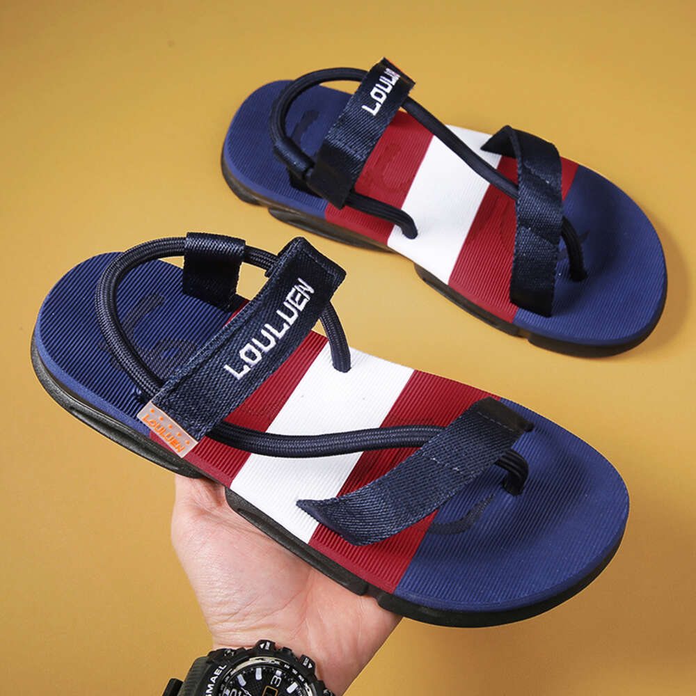 2023 Wholesale Designer Flat Sandal Men Summer Fashion Outdoor Flip-flops Custom Slippers with Soft Beach Sandals