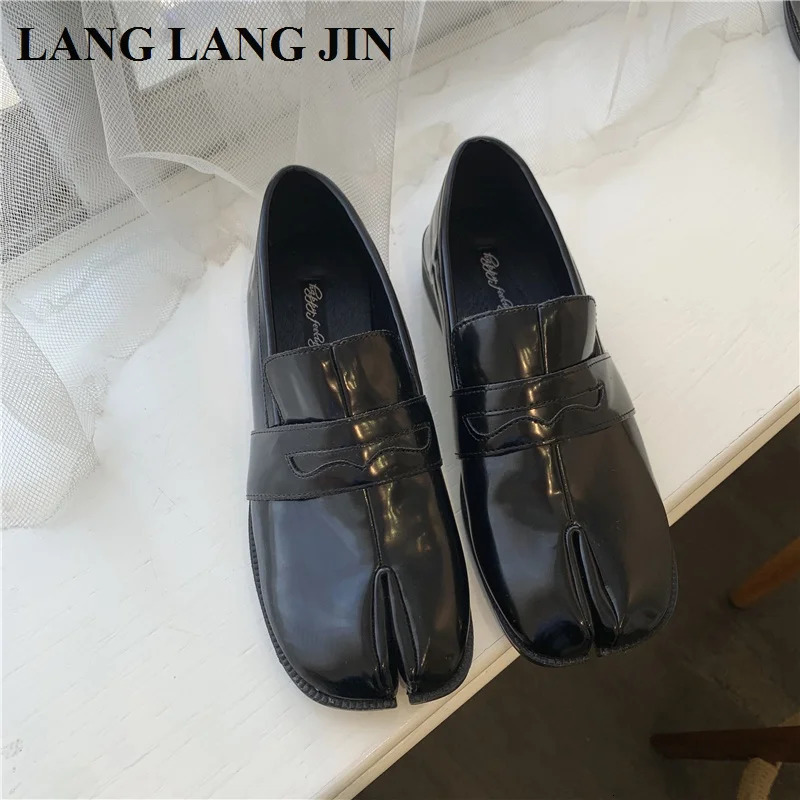 Women Flats Tabi Ninja Moccasins Round Split Toe Shallow Lazy Slip On Slingback Mules Leather Shoes Soft Loafers Slip On Ballet 240617 a9