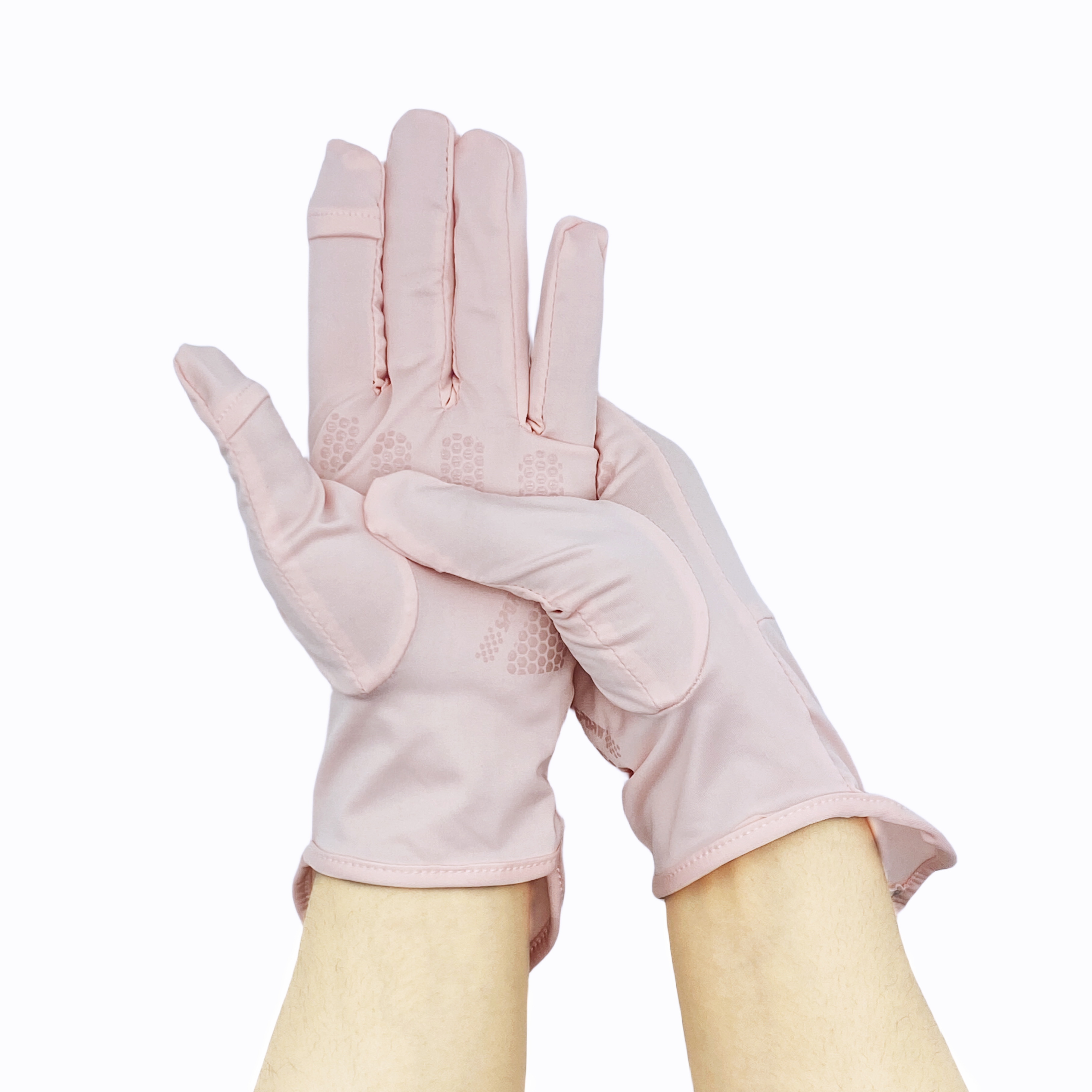 Mid length sun protection sleeves, summer ice silk UV resistant gloves