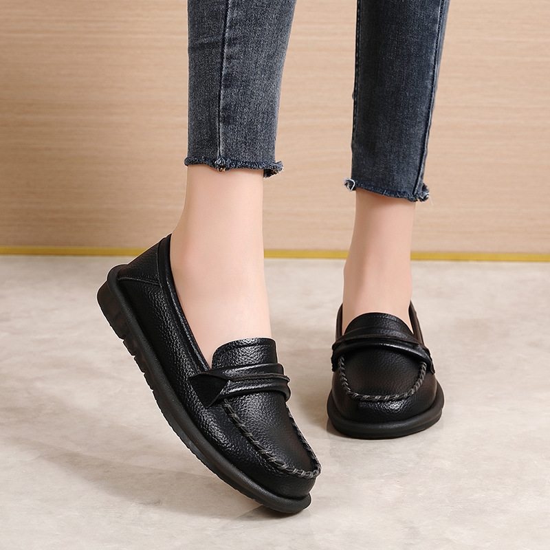 2024 Spring Loafers: Women's Soft Leather Casual Slip-on Flats dh910320090