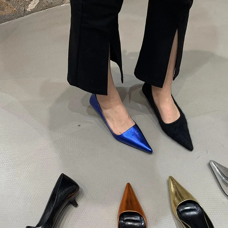 Spring Pointed Toe Women High Heel Shoes Fashion Shallow Slip On Ladies Elgant Paryt Dress Pumps 240619