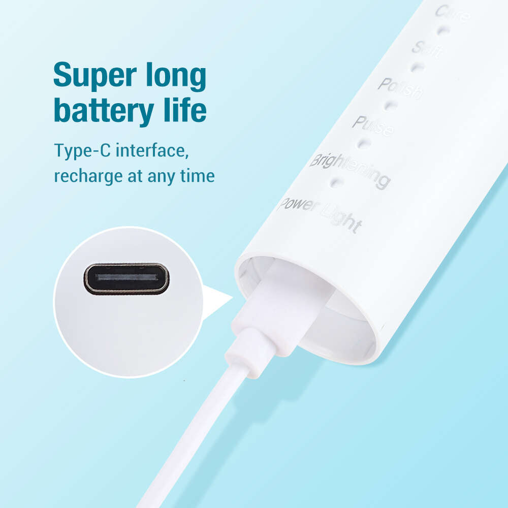 Portable Sonic Electric Adult Smart Tooth Brush Teeth Whitening USB Rechargeable Toothbrush with 3 Replacement Heads F618-15