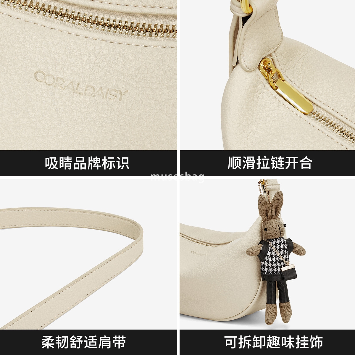 Women's New Daily Matching Commuter Shoulder Bag Fashion Versatile Underarm Bag Crossbody Bag Large Capacity Dumpling Bag Women's Bag