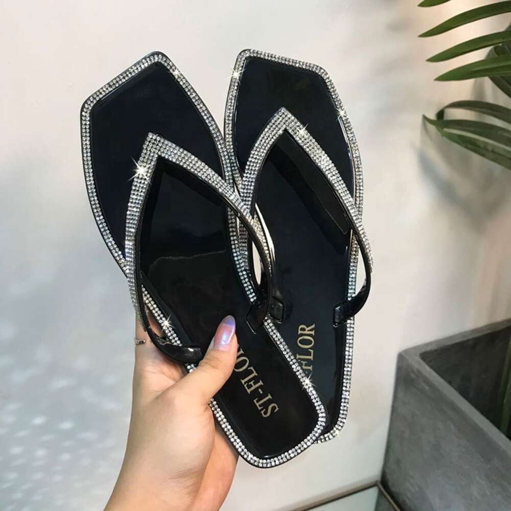 SUMMER WOMEN Colorful Diamonds CRYSTAL SHOES SLIPPERS LADY FASHION FILP-FLOP