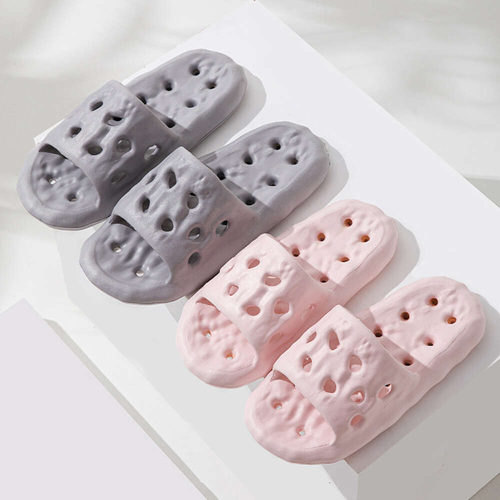 Funny Home Summer Girl's Cute Non Slip Flat Leaky Open Toe Sandals Comfortable Washroom Thick Bottom Slippers