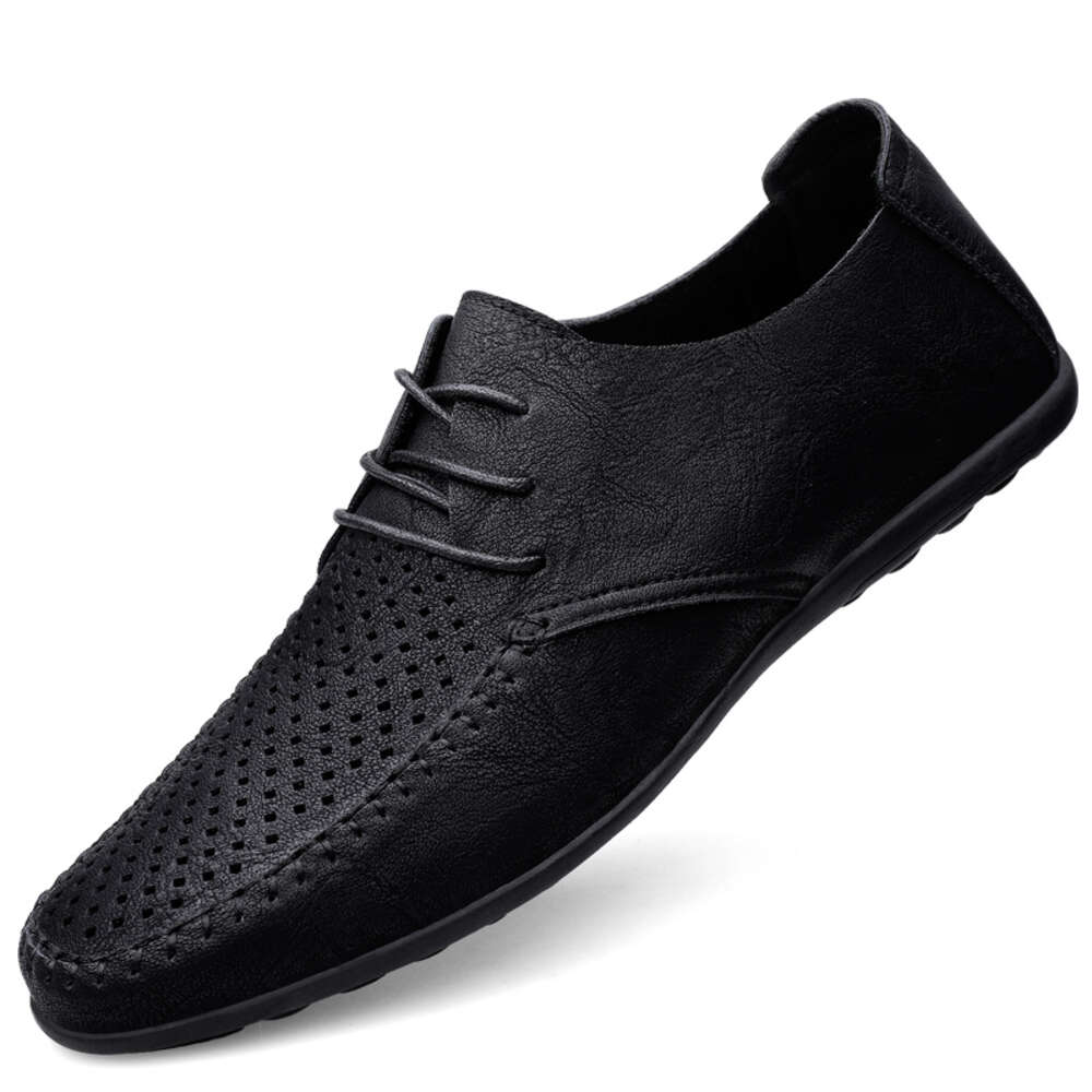 Ddmysports Leather Breathable Driving Fashion Brands Formal Men Loafers Moccasins Italian Male Shoes Black Plus Size OUTDOOR