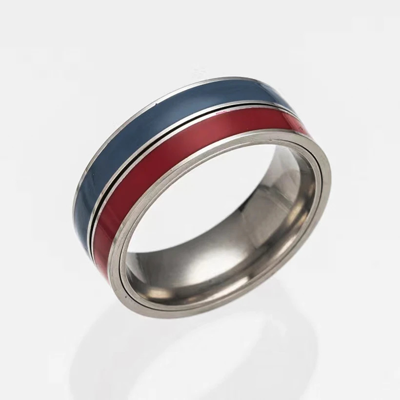 8mm Rotatable Basic Ring for Men Stainless Steel Casual Male Anel Stylish Punk Spinner Three In One Combination Ring Jewelry 240618
