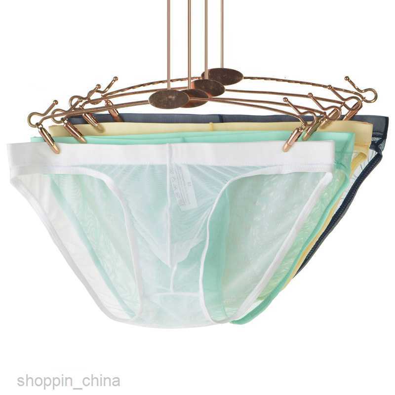 Mens Boxer sexy Underpants brief Mesh Underwear Ultra thin Transparent Triangle Pants Sexy Bag Thin Fit Breathable Men Youth Pants Head
