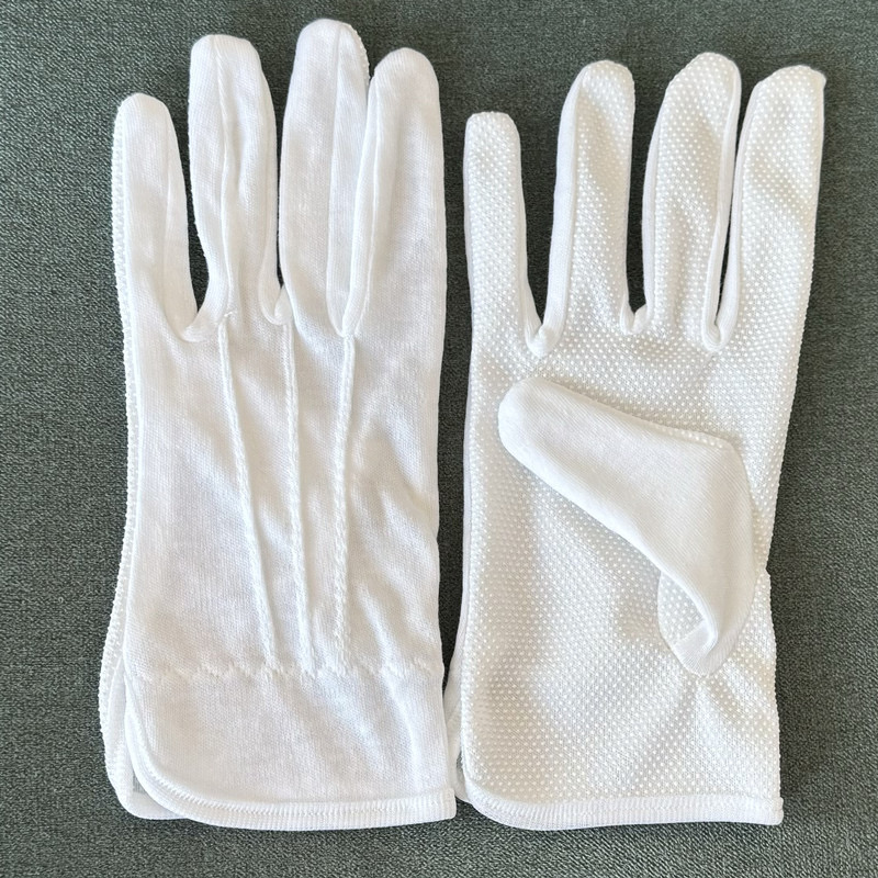 Cotton wool anti slip gloves, dot back band gloves