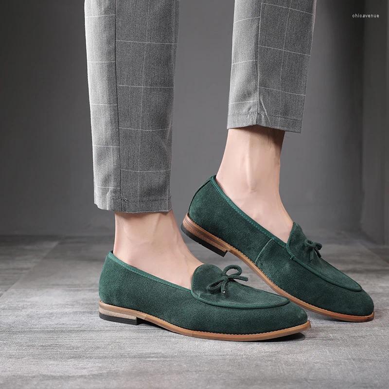 Mens Suede 2024 Leather Loafers: Classic Slip-On Hot Dress Shoes For Gentlemen Loafers:
