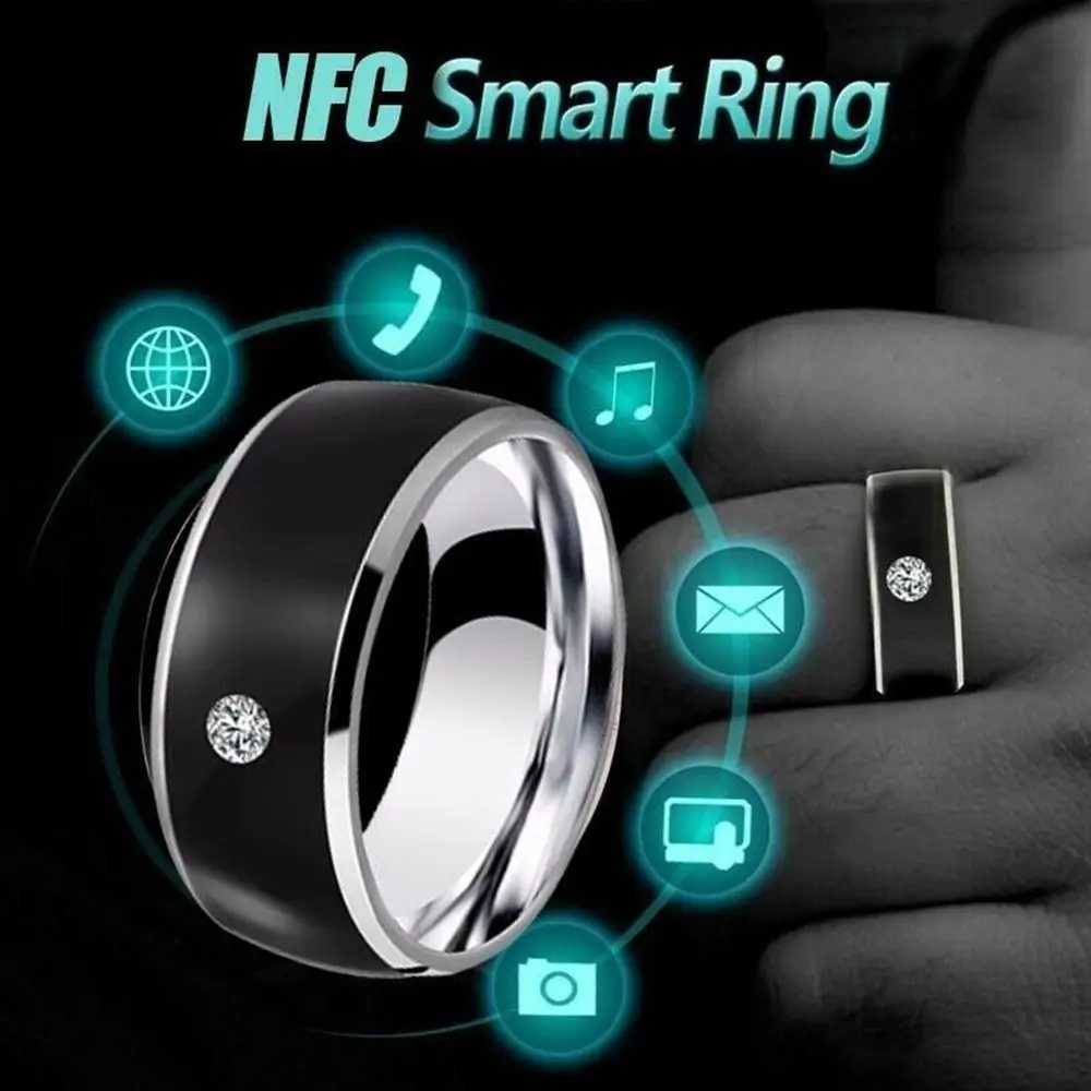 Band Rings NFC Smart Finger Ring Multifunctional Waterproof Wearable Connect Android Phone Equipment Rings Fashion Unisex Finger RingsL246