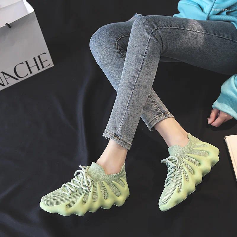 2024 Yezi Knitted Non-Slip Running Shoes | Breathable Sports Sneakers for Women 4 1a03d