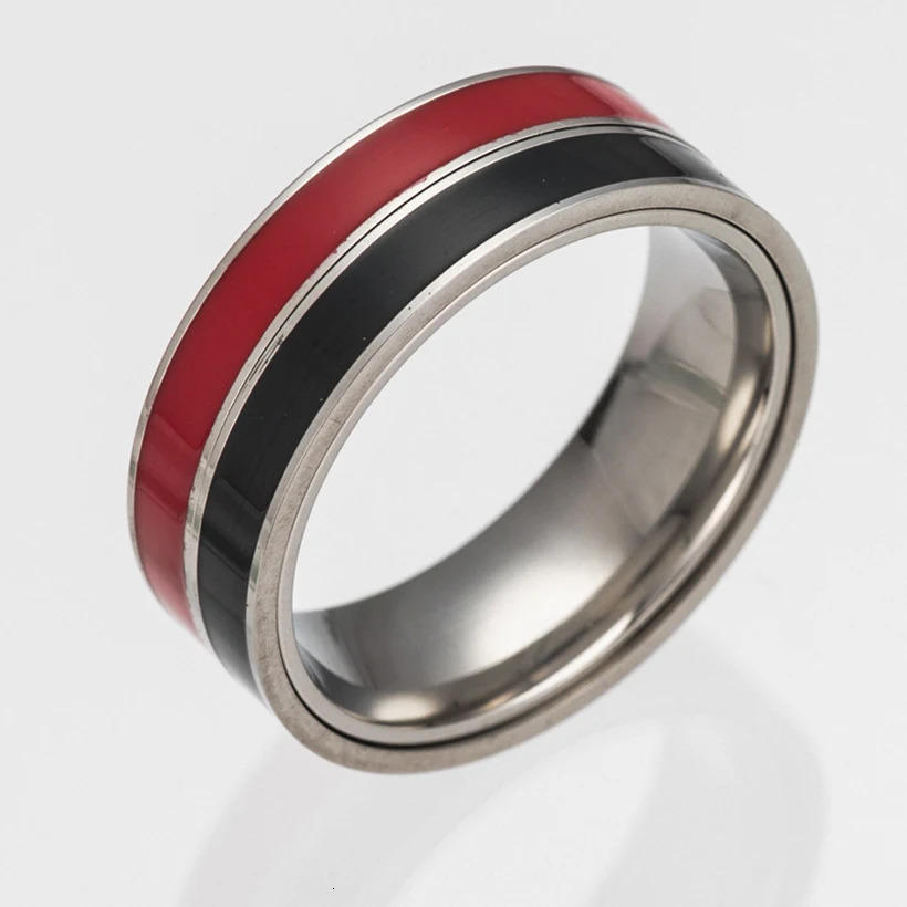 8mm Rotatable Basic Ring for Men Stainless Steel Casual Male Anel Stylish Punk Spinner Three In One Combination Ring Jewelry 240618