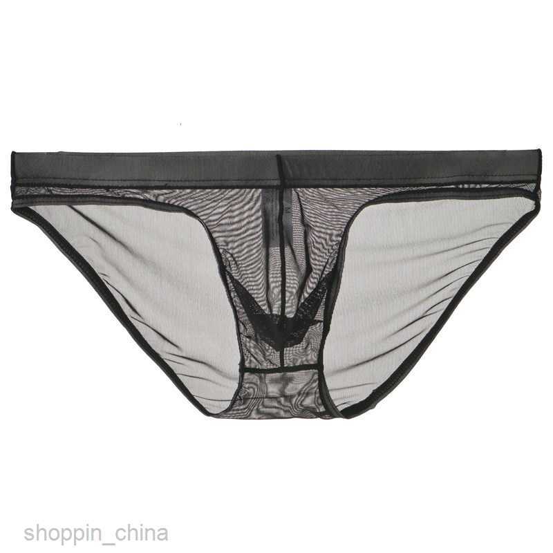 Mens Boxer sexy Underpants brief Mesh Underwear Ultra thin Transparent Triangle Pants Sexy Bag Thin Fit Breathable Men Youth Pants Head