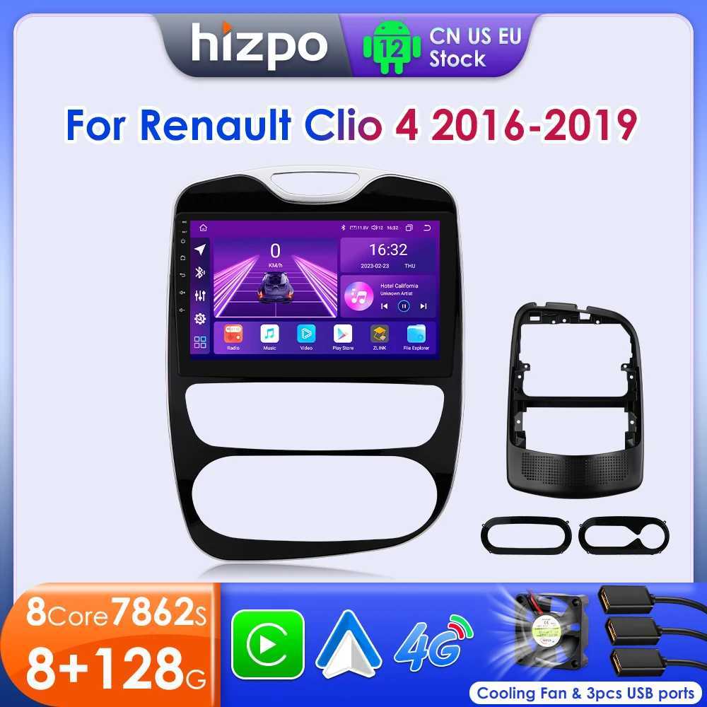 Other Electronics Hizpo Car Radio for Renault Clio 4 2016-2019 Multimedia Player GPS AutoRadio Wireless CarPlay Android Auto 2 din 2 din DVD J240615