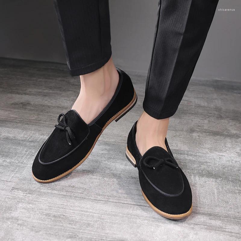 Mens Suede 2024 Leather Loafers: Classic Slip-On Hot Dress Shoes For Gentlemen Loafers: