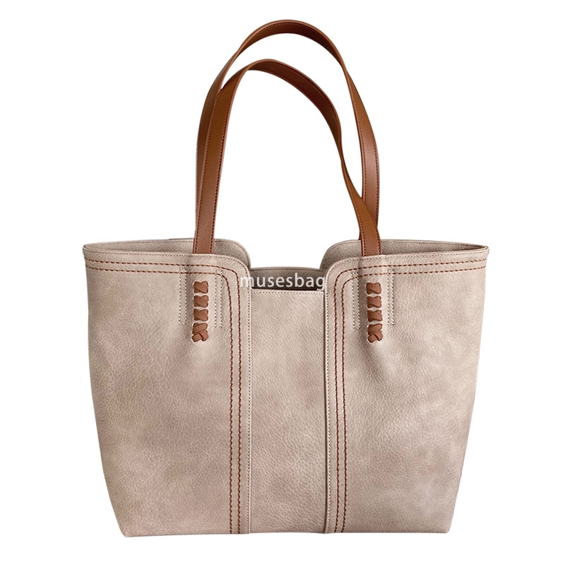 Designer Women's High Quality Classic Versatile Korean Fashion Simple Tote Bag Retro Large Capacity Commuting One Shoulder Handheld Large Bag