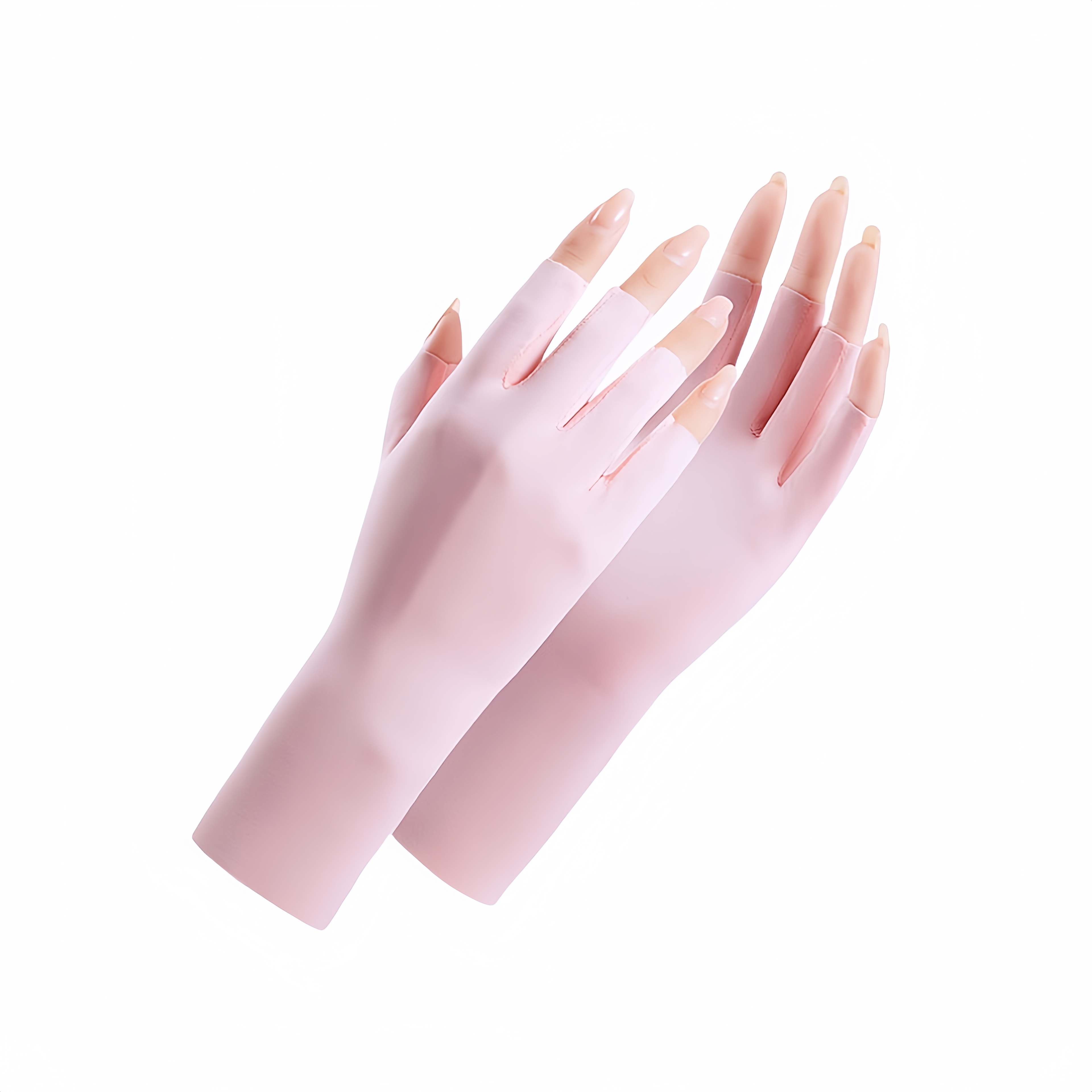 UV resistant nail art joint anti cocooning original yarn thin breathable summer half finger gloves