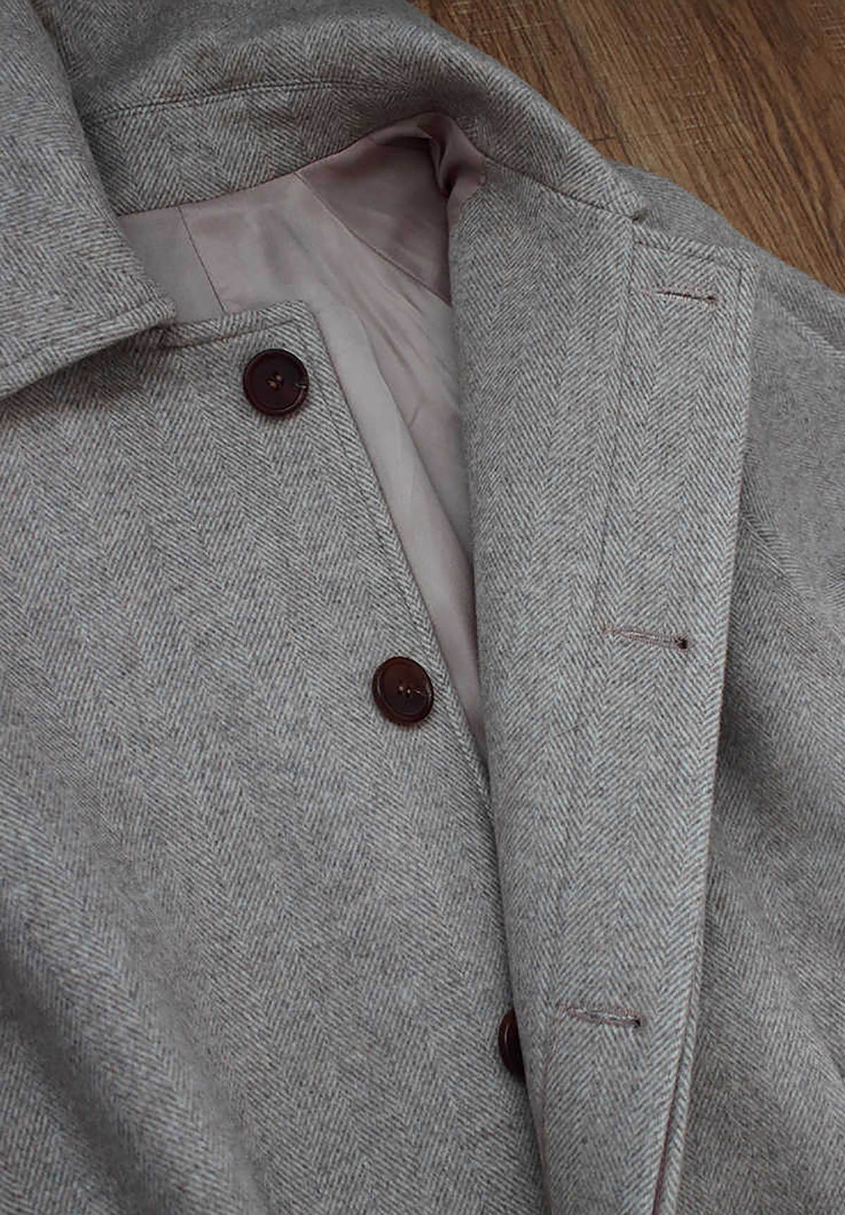 Winter Thick Men's Long Coat Woolen Double Breasted With Belt Custom Made Jacket Tuxedos