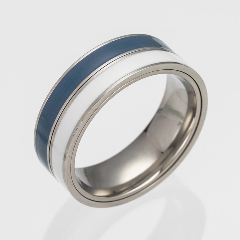8mm Rotatable Basic Ring for Men Stainless Steel Casual Male Anel Stylish Punk Spinner Three In One Combination Ring Jewelry 240618