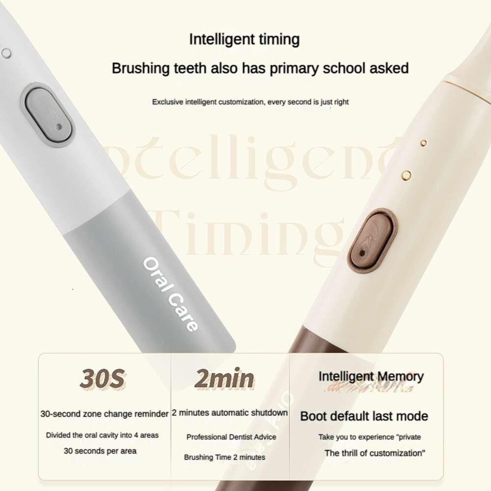 Cross-border sonic household electric couple adult USB charging smart 6-speed waterproof soft-bristled toothbrush F618-30