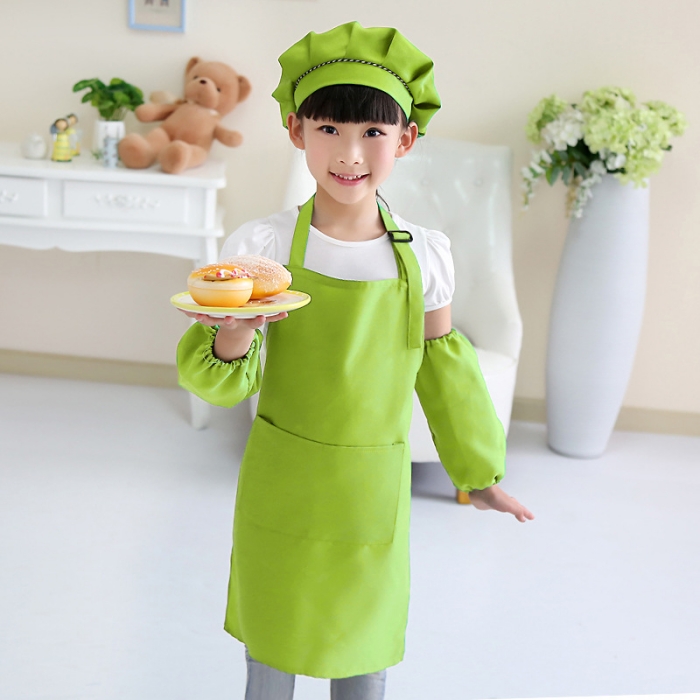Kids Aprons Pocket Craft Cooking Baking Art Painting Kids Kitchen Dining Bib Children Aprons Kids Aprons for Gardening Smock