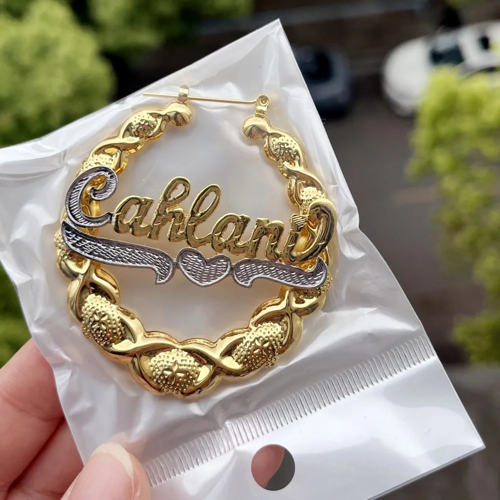 DUOYING Custom Name Earrings XOXO Personalized Nameplate Hoops Earring Sexy Style Drop Earring Gift For Her 240617