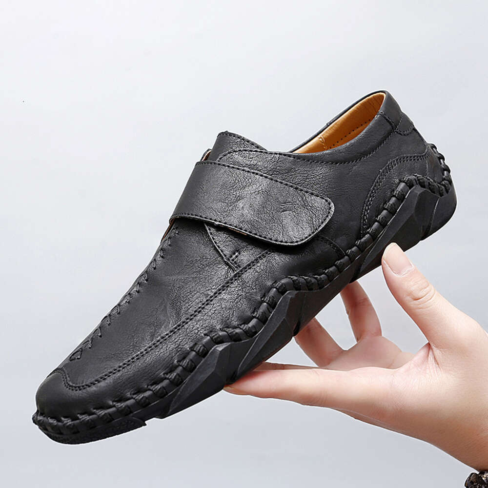 Men New Summer Leather Casual Fashion Soft Loafers Moccasins Breathable Slip On Driving Shoes Big Size Ddmysaturn