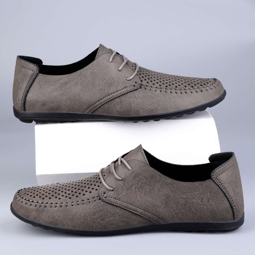 Ddmysports Leather Breathable Driving Fashion Brands Formal Men Loafers Moccasins Italian Male Shoes Black Plus Size OUTDOOR