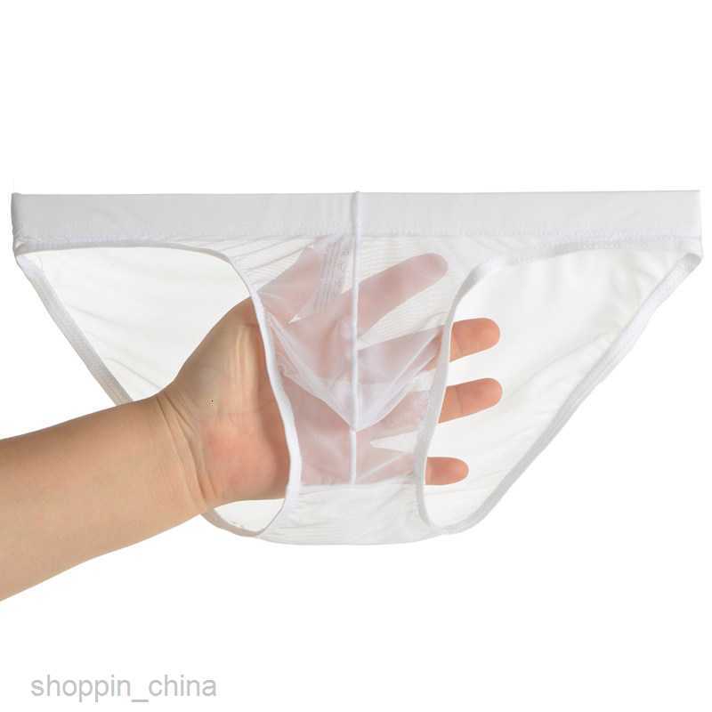 Mens Boxer sexy Underpants brief Mesh Underwear Ultra thin Transparent Triangle Pants Sexy Bag Thin Fit Breathable Men Youth Pants Head