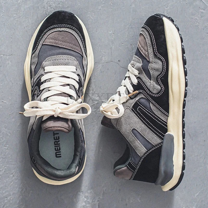 Simple Suede Lightweight Mens Casual Breathable Fashion Anti-collision Cushioning Wear-resistant Non-slip Shoes Men