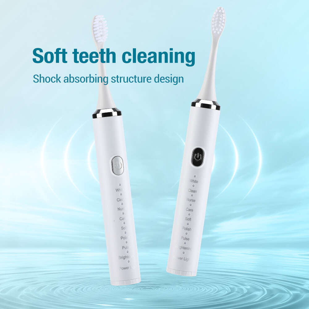Portable Sonic Electric Adult Smart Tooth Brush Teeth Whitening USB Rechargeable Toothbrush with 3 Replacement Heads F618-15