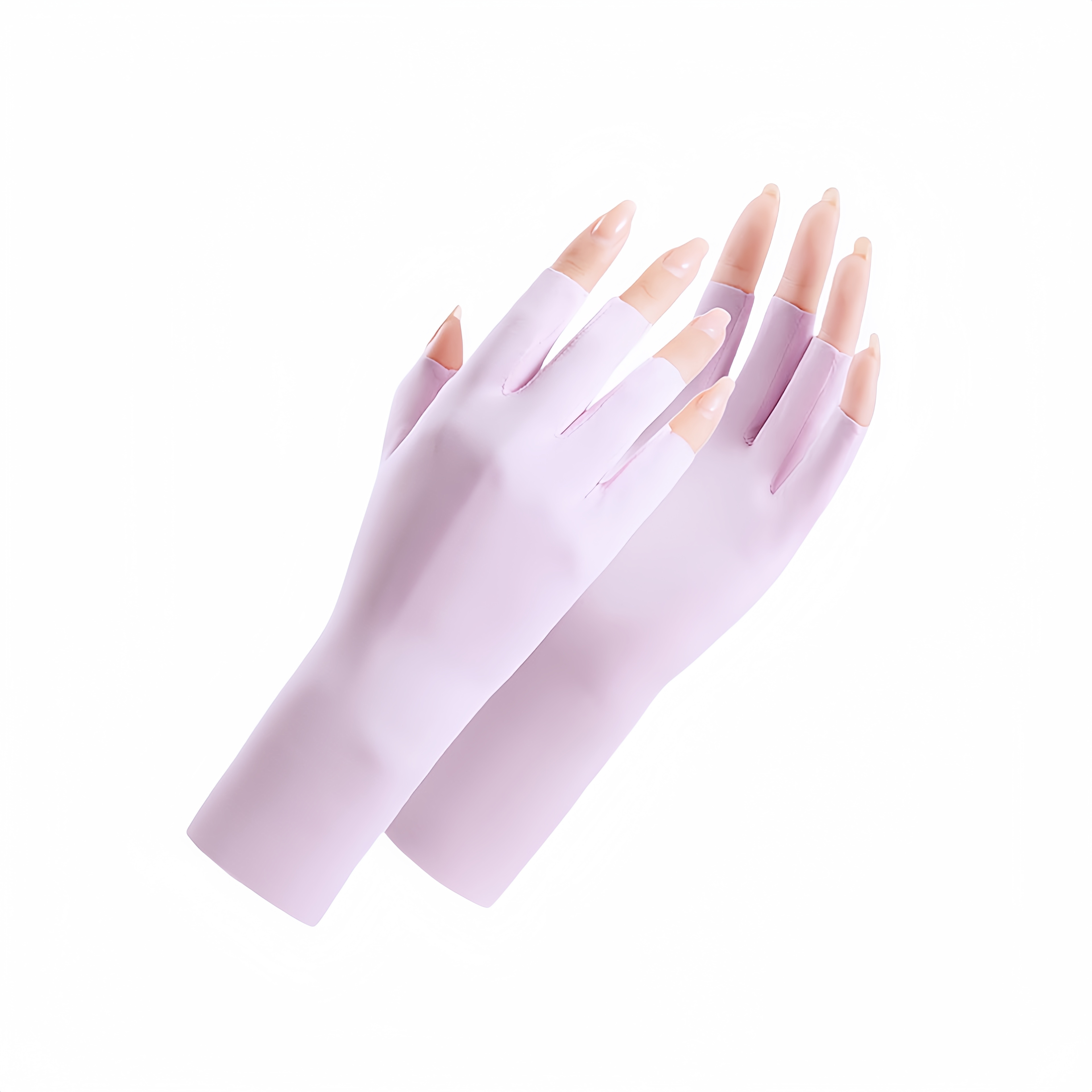 UV resistant nail art joint anti cocooning original yarn thin breathable summer half finger gloves