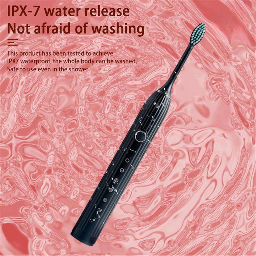 Sonic Electric Adult Smart Timing Tooth Brush Teeth Whitening Fast USB Rechargeable Toothbrush with Replacement Head F618-20