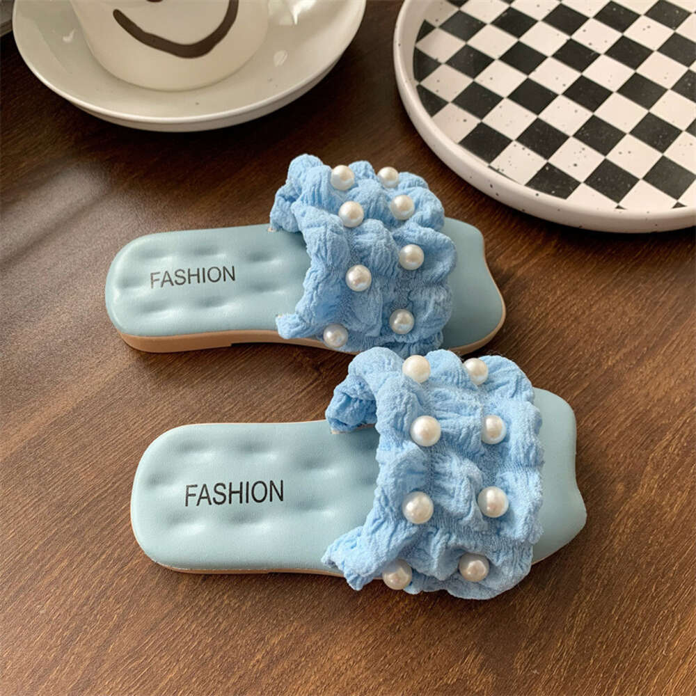 Wholesale Fashion New Pearl Cute Candy Color Outdoor Children Summer Beach Shoes Indoor House Girl Slippers