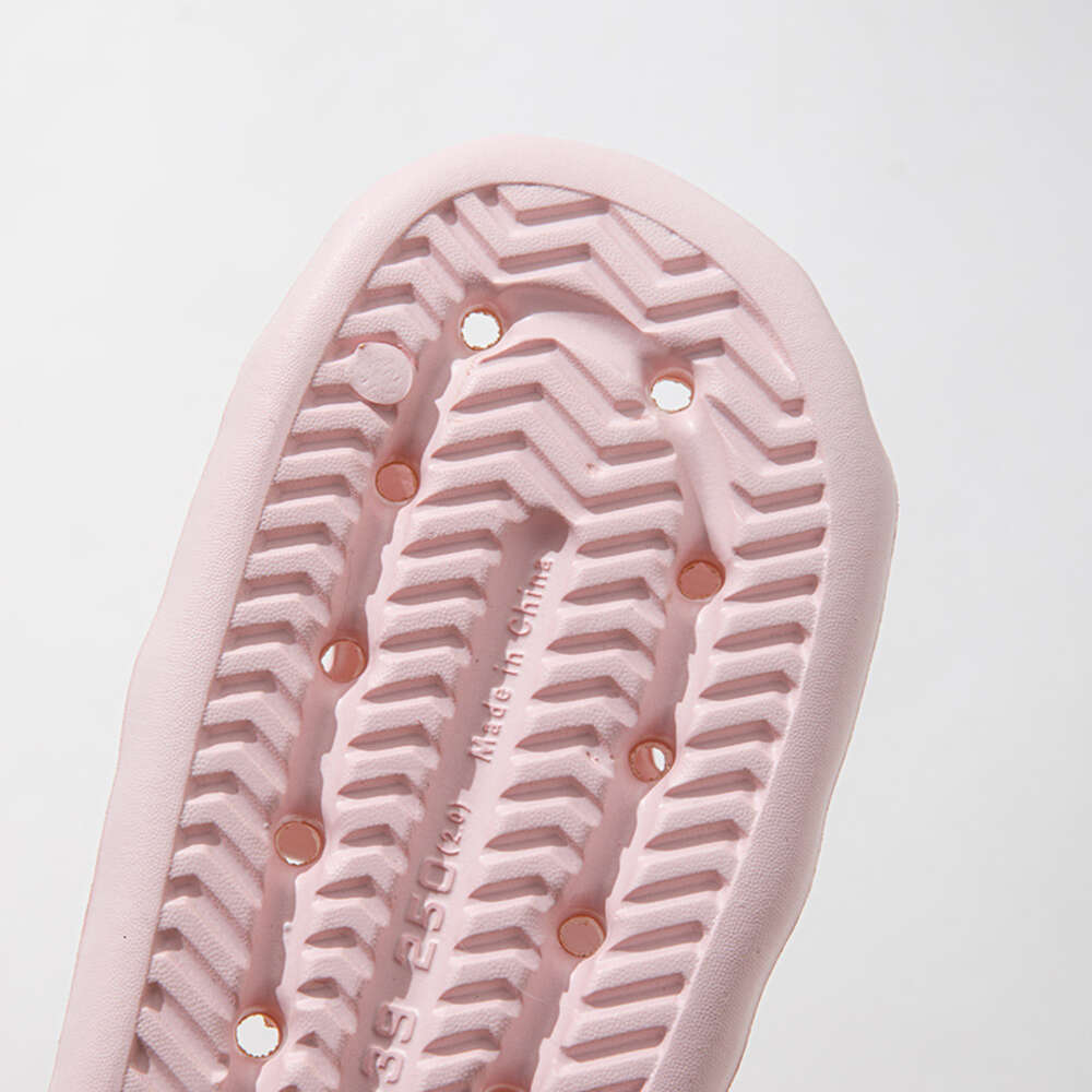 Funny Home Summer Girl's Cute Non Slip Flat Leaky Open Toe Sandals Comfortable Washroom Thick Bottom Slippers