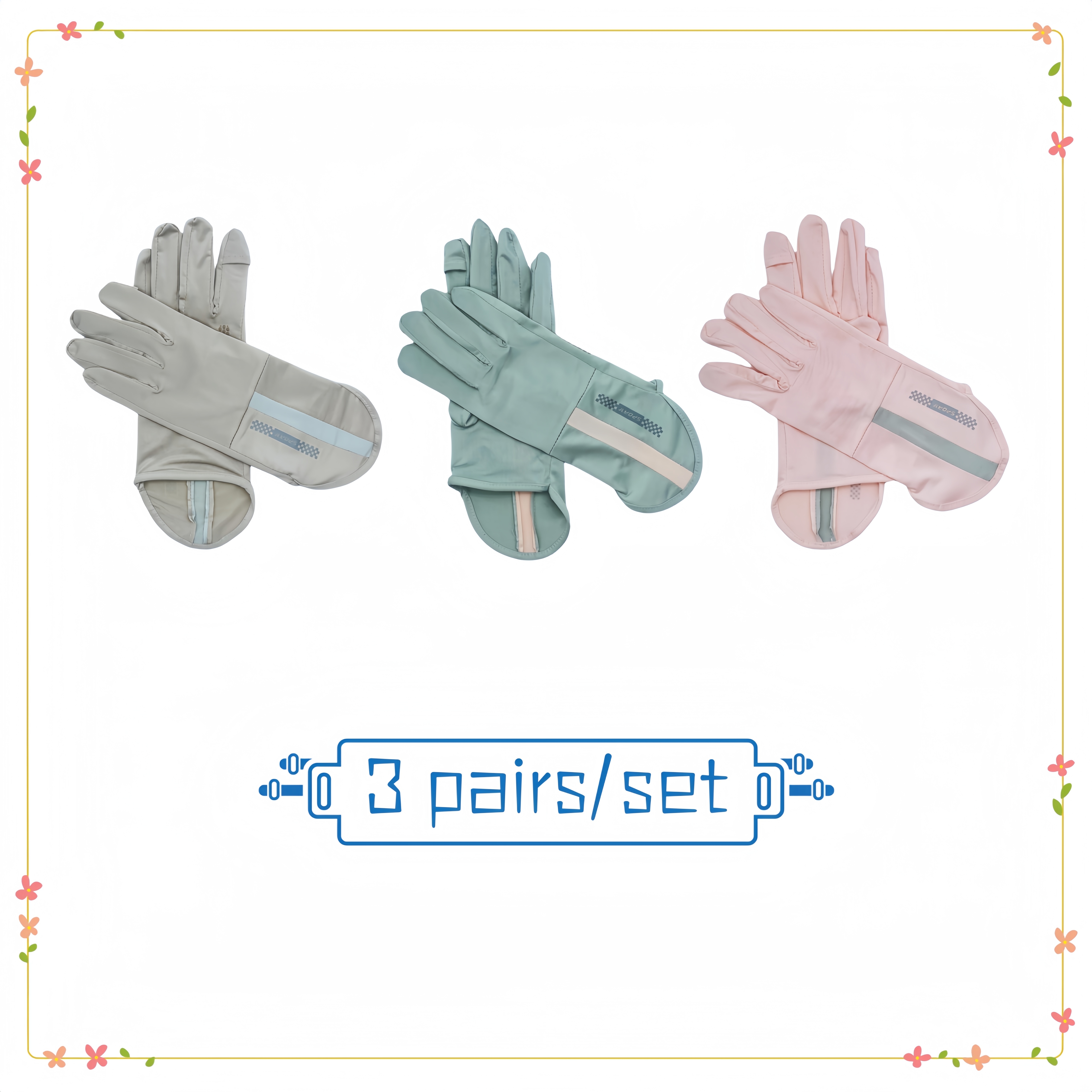 Mid length sun protection sleeves, summer ice silk UV resistant gloves