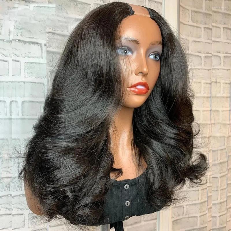 20inch U Part Human Hair Wig Body Wave Brazilian Virgin For Black Women