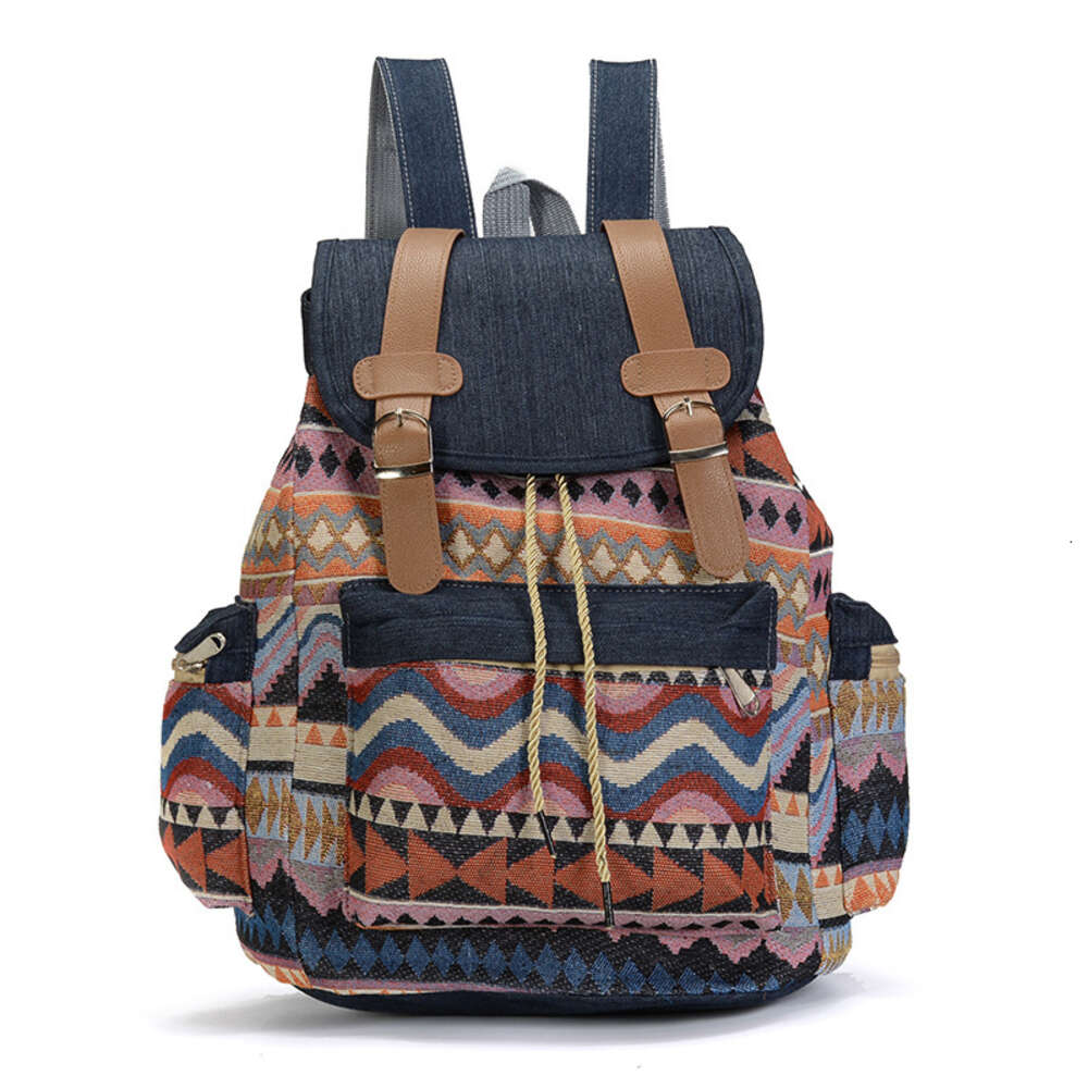 Women Printing National Backpack Canvas School Bags For Teenagers Shoulder Bag Weekend Travel Rucksack Denim Mochilas Femininas H6.18#22 ddmy ce63