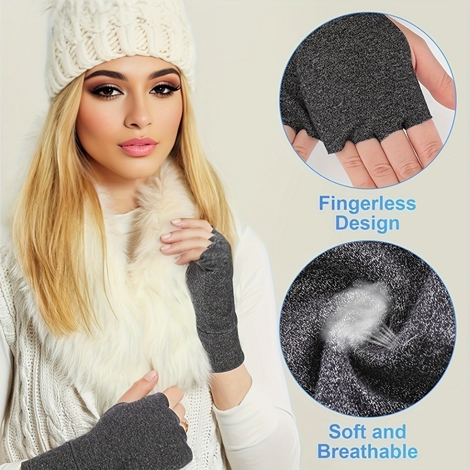 Pressure reducing gloves, fingerless gloves, outdoor gloves for crochet sewing gloves