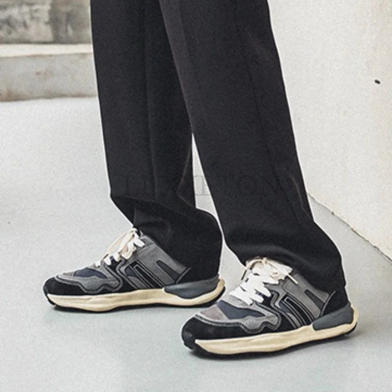 Simple Suede Lightweight Mens Casual Breathable Fashion Anti-collision Cushioning Wear-resistant Non-slip Shoes Men