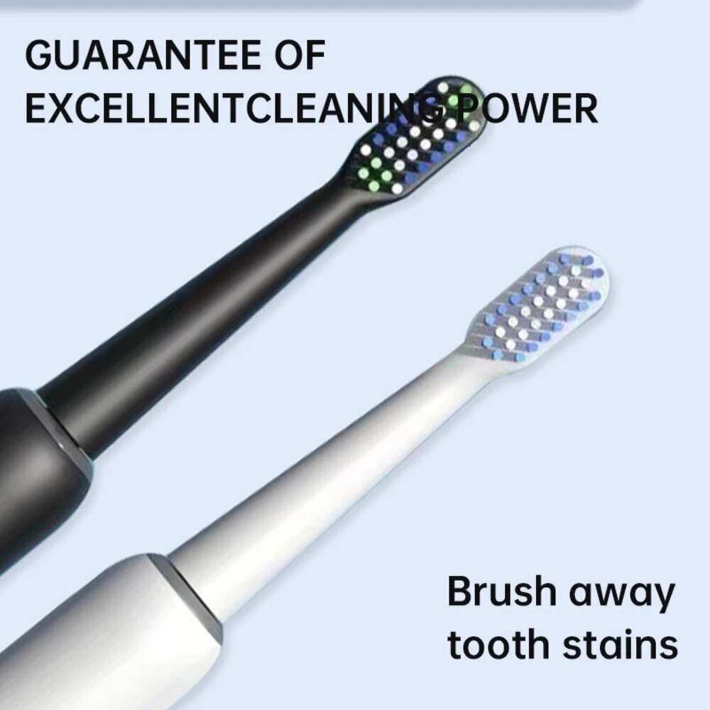 Jianpai Hollow Cup Acoustic Electric IPX7 Waterproof Black and White Body 6 Brush Head Automatic Toothbrush F618-28